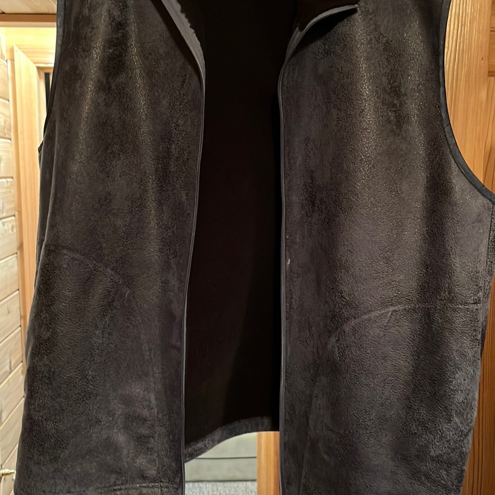 New mens faux fur vest